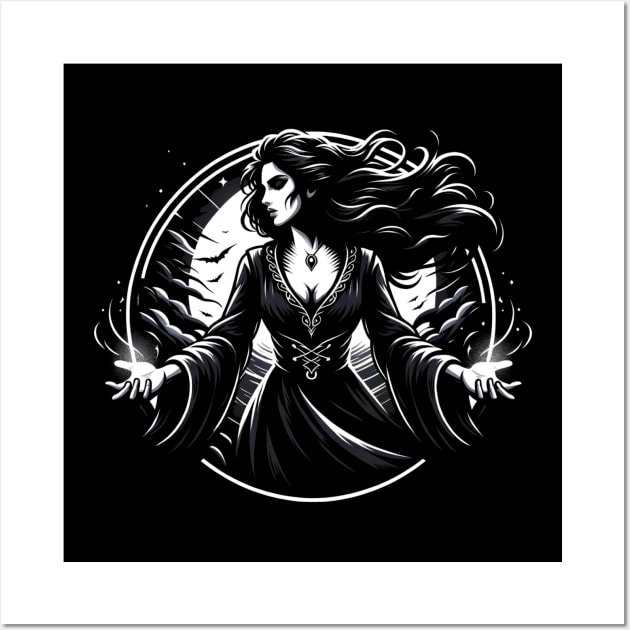 Moonlit Sorceress - Dark Fantasy Wall Art by Fenay-Designs